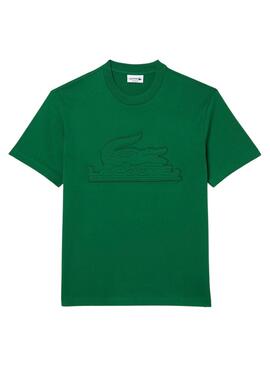 T-Shirt Lacoste Knitted Rembourré Vert Homme
