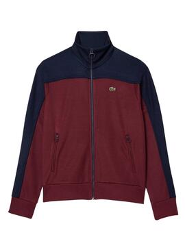 Sweat Lacoste Paris Piqué Bordeaux pour Femme
