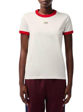 T-Shirt Lacoste Tennis Insigne Blanc Femme