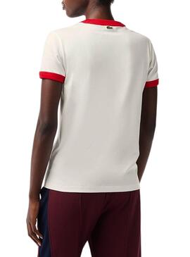 T-Shirt Lacoste Tennis Insigne Blanc Femme