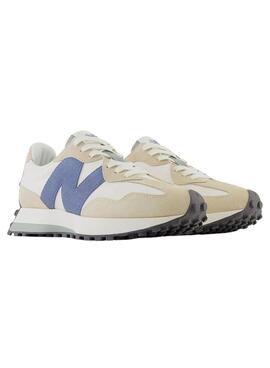 Baskets New Balance WS327 Beige Bleu Homme