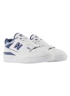 Baskets New Balance BB550 Blanc Bleu Femme