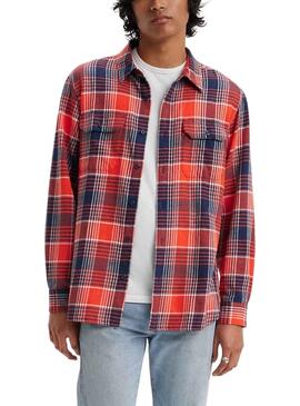 Chemise Levis Jackson Worker Rouge pour Homme