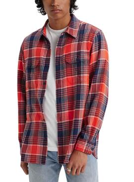 Chemise Levis Jackson Worker Rouge pour Homme