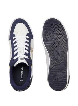 Baskets Lacoste L004 223 Blanc Bleu Femme