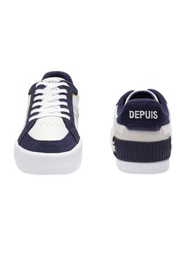 Baskets Lacoste L004 223 Blanc Bleu Femme