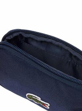 Monnaie Lacoste Zip Wallet Bleu Marine pour Femme
