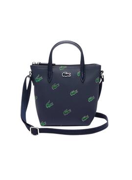 Sac à main Lacoste Shopping Croix Bleu Marine pour Femme