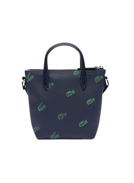 Sac à main Lacoste Shopping Croix Bleu Marine pour Femme