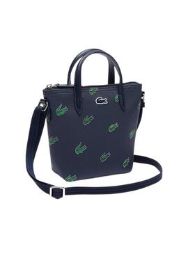 Sac à main Lacoste Shopping Croix Bleu Marine pour Femme