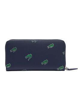 Portefeuille Lacoste Zip Wallet Bleu Marine pour Femme
