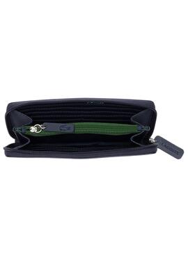 Portefeuille Lacoste Zip Wallet Bleu Marine pour Femme