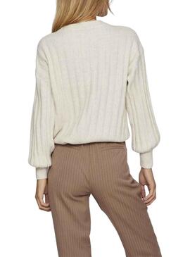 Pull Vila Vitycia O Neck Knit Blanc pour Femme