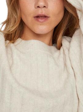 Pull Vila Vitycia O Neck Knit Blanc pour Femme