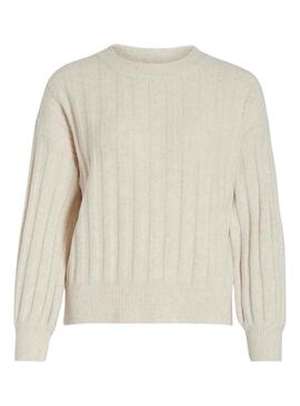 Pull Vila Vitycia O Neck Knit Blanc pour Femme