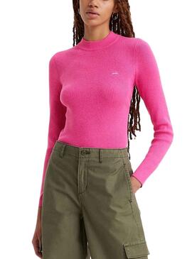 Pull Levis Crew Rib Pull Rose pour Femme