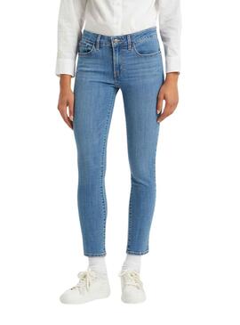 Pantalon Levis 711 Skinny New Bleu pour Femme