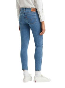 Pantalon Levis 711 Skinny New Bleu pour Femme