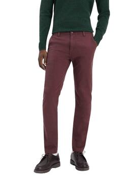 Pantalon Chino Levis Slim Bordeaux pour Homme