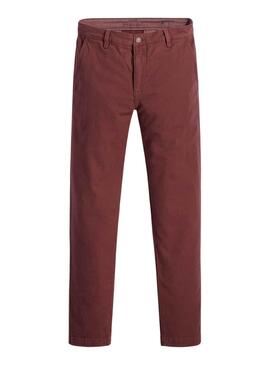 Pantalon Chino Levis Slim Bordeaux pour Homme