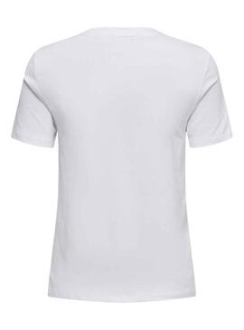 T-Shirt Only Jenna Life Reg Blanc pour Femme