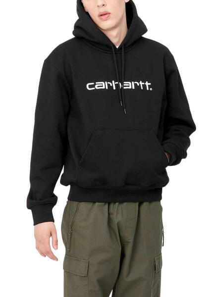 Sweat Carhartt Hooded Noire pour Homme