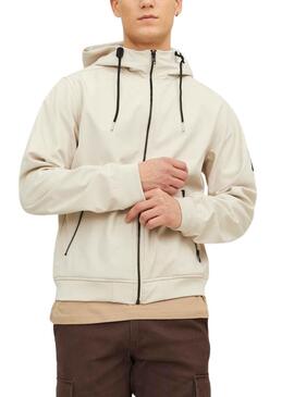 Veste Jack & Jones Softshell Beige Homme