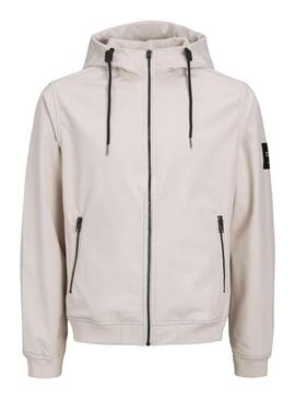 Veste Jack & Jones Softshell Beige Homme