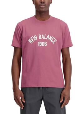 T-Shirt New Balance Essvartee Rosa pour Homme