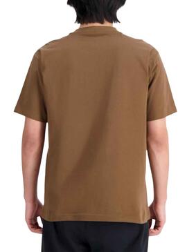 T-Shirt New Balance Stacked Brun Homme