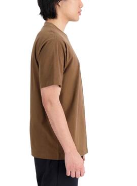 T-Shirt New Balance Stacked Brun Homme