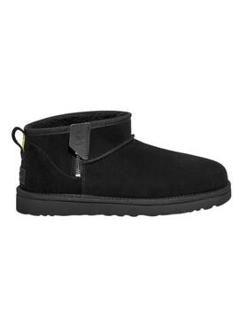 Bootss UGG Classic Ultra Mini Zip Noire pour Femme