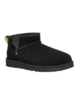 Bootss UGG Classic Ultra Mini Zip Noire pour Femme