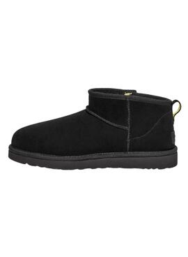 Bootss UGG Classic Ultra Mini Zip Noire pour Femme