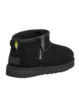 Bootss UGG Classic Ultra Mini Zip Noire pour Femme