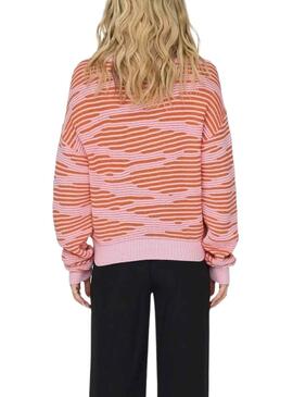 Pull Only Emma Life Structure Rose Orange Femme