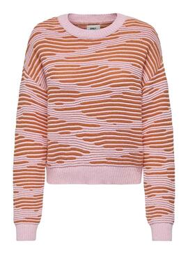 Pull Only Emma Life Structure Rose Orange Femme