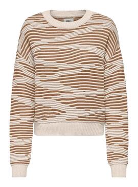 Pull Only Emma Life Structure Beige pour Femme