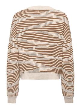 Pull Only Emma Life Structure Beige pour Femme