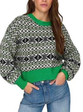 Pull Only Dea Vert pour Femme