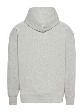 Sweat Tommy Jeans Relaxed Signature Gris Homme