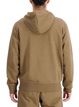 Sweat New Balance Stacked Brun Homme
