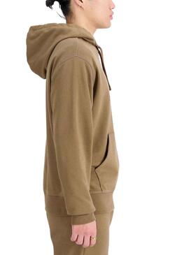 Sweat New Balance Stacked Brun Homme