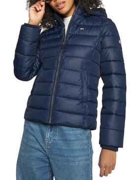 Veste Tommy Jeans Basic Hooded Bleu Marine Femme