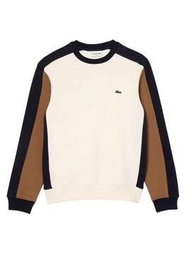 Sweat Lacoste Felpa Beige Cepilada Homme
