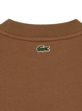 Sweat Lacoste Loose Fit Brun pour Homme