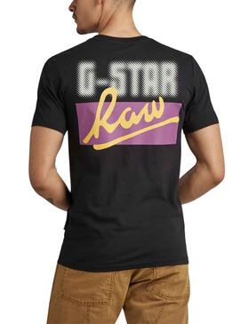 T-Shirt G-Star Back Slim Noire pour Homme