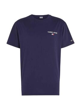 T-Shirt Tommy Jeans Linear Back Bleu Marine Homme