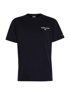 T-Shirt Tommy Jeans Linear Back Noire Homme