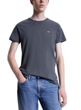 Pack 2 T-Shirts Tommy Jeans Slim Gris pour Homme
